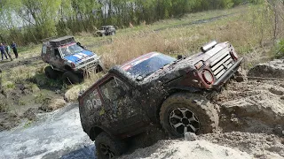 НИВА vs Toyota 4runner на мостах ГАЗ-66 OFF ROAD с БОЛОТА в горку