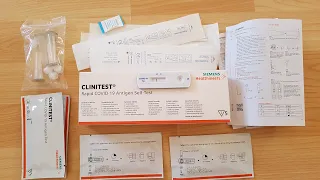 Siemens Clinitest Rapid Covid-19 Antigen Self-Test Kit, Unboxing