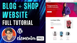 Elementor Full Tutorial - Hello Theme, Blog and WooCommerce Shop - All In One 2022 Elementor