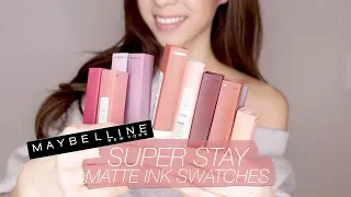 Maybelline SuperStay Matte Liquid Lipsticks SWATCHES!