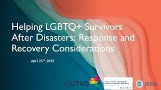 Helping LGBTQ+ Survivors After Disasters