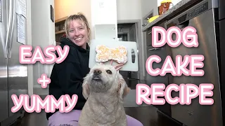 EASY & YUMMY DOG CAKE RECIPE (Noodle approved) + short birthday vlog