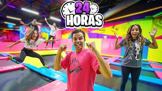 PASSAMOS 24 HORAS NO PARQUE DE TRAMPOLIM! - RAFA E LUIZ