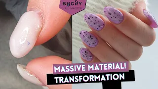 Correcting Mistakes From Another Nails Tech, MASSIVE Material W/ No Filing! | Nail Transformation