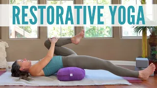 Restorative Yin Yoga With A Bolster: 53 Minute Class To Relax & Release