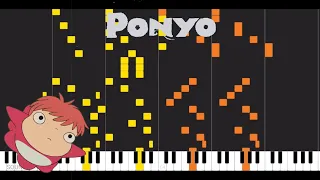 Ponyo On A Cliff By The Sea: Synthesia Piano