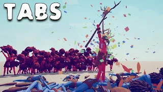 Стрелковые юниты с группой поддержки против 100 аборигенов! Totally Accurate Battle Simulator!