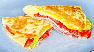 l have never eaten such a delicious tortilla!2 simple and delicious ham and cheese tortilla recipes!