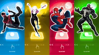 Tiles Hop SuperHero, Miles Morales vs Spider-Gwen vs SpiderMan vs Venom