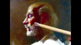 Zimou Tan | Art | Original painting | Profile of Llyod, Alla prima painting demo.