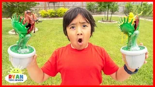 Ryan Learns about Carnivorous Plants |  Educational Video for Kids with Ryan ToysReview