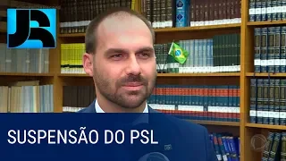 Exclusivo: Eduardo Bolsonaro comenta suspensão dele pelo PSL