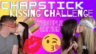 2 Girls 1 Guy | Chapstick KISSING Challenge | Poly Throuple Edition