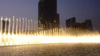 Burj Khalifa fountain in Dubai Andrea Bocelli Time to say goodbye