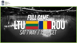 Full Game | Lithuania vs. Romania | 2022 IIHF Ice Hockey World Championship | Division I Group A