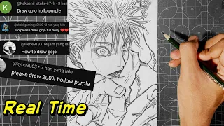 How To Draw GOJO 200% Hollow Purple 🟣 Jujutsu Kaisen