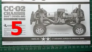 TAMIYA CC02; budowa podwozia; chassis building; 5