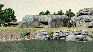 Faire une maquette de bunker allemand seconde guerre mondiale, pour table de jeu figurines WW2 1/72