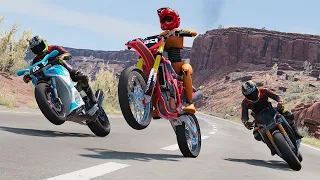 Motorbike Crashes #25 - BeamNG DRIVE | SmashChan| CRASHdriven Crash Drive