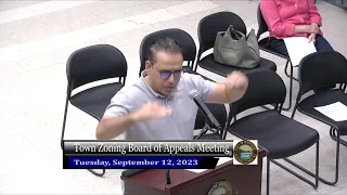 Zoning Board of Appeals Meeting 9-12-22