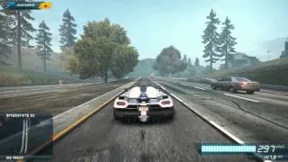 NFS Most Wanted 2 Максимальная скорость Koenigsegg Agera R ( 452 км/ч )