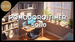 Pomodoro Timer 50/10 🍅Music for Study 🧠 Focus and Concentration👨‍🎓Pomodoro Vibe 🌊