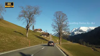 Switzerland 4K | Gstaad - Wimmis | Evening scenic drive