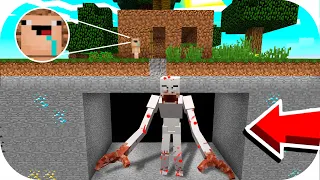 BEBE NOOB VS ¿SCP 096? GIGANTE DEBAJO DE SU CASA EN MINECRAFT TROLL ROLEPLAY