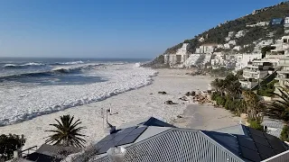 Huge Waves Take Over Cape Town Beaches - 19 Jan 2022