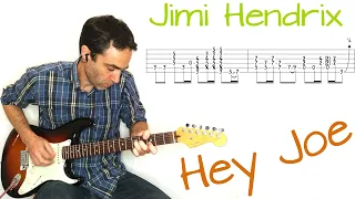 Jimi Hendrix - Hey Joe - guitar lesson / tutorial / cover with tablature