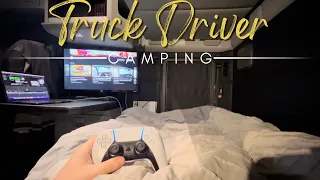 Live the Luxury Life... Truckstop Camping?! Rookie Trucking Vlog