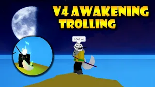 Blox Fruits Race V4 Awakening Trolling In Roblox