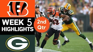 Green Bay Packers vs  Cincinnati Bengals Highlights 2nd Quarter  | NFL Season 2021 Week 5