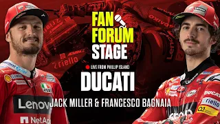 Jack Miller & Francesco 'Pecco' Bagnaia on the Fan Forum Stage