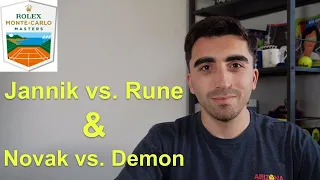 Sinner vs. Rune, Djokovic vs. De Minaur Monte Carlo 2024 QF | Post-Match