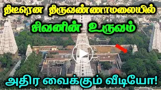 திருவண்ணாமலையில் திடீரென கோபுரத்தின் மேல் தோன்றிய உருவம் !  அதிர வைக்கும் வீடியோ காட்சி !