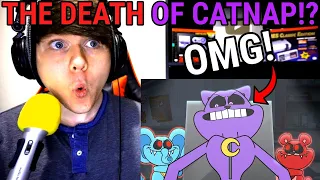 The DEATH of CATNAP!? (Cartoon Animation) @GameToonsPlus REACTION!