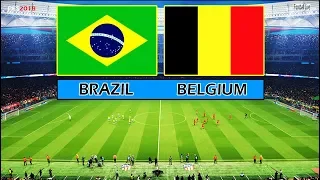 PES 2018 | BRAZIL vs BELGIUM | Full Match & Amazing Goals | Neymar vs Hazard | Gameplay PC
