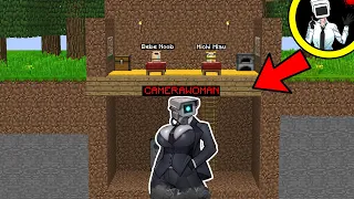 CAMERAWOMAN APARECE DEBAJO DE MI CAMA EN MINECRAFT 😱| MICHI MIAU Y BEBE NOOB VS CAMERAWOMANN