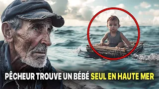 Un Pêcheur Trouve Un Bébé Seul En Haute Mer Sur Un Radeau Et Est Effrayé En S'approchant....