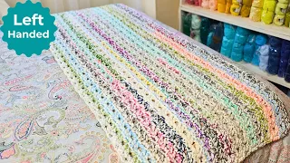 How to Crochet a Scraptastic Confetti Cakes Bed Runner Left Handed