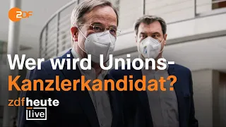 K-Frage in der Union – Laschet oder Söder? | ZDFheute live