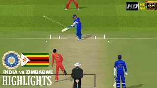 Real Cricket 22 | India vs Zimbabwe Highlights| Rare moments| 4k 30 fps gameplay 🔥🔥🔥