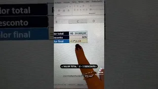Como calcular desconto no Excel❓│ Jennifer Oliveira