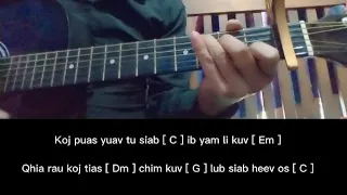 Koj Puas Tu Siab Li Kuv_Zaj Dub guitar Chords