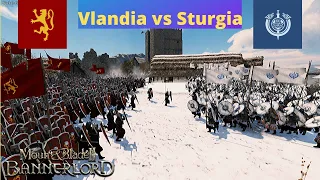 Mount and Blade II Bannerlord: Vlandia vs Sturgia *Snow Battle*