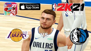 NBA 2K21 Mobile Full Gameplay - Lakers vs Mavs Ultra High Graphics, Hall of Fame, Spectator (iOS)