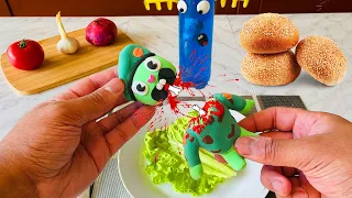 Cooking Burger With HAPPY TREE FRIENDS. ASMR Eating Food