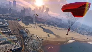 Grand Theft Auto V: Parachute Landing Fun Video