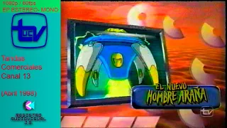 Tandas Comerciales Canal 13 + Teletarde (9 de Abril 1998)